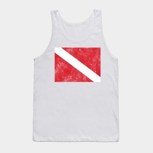 Grunge Scuba Diving Flag Tank Top